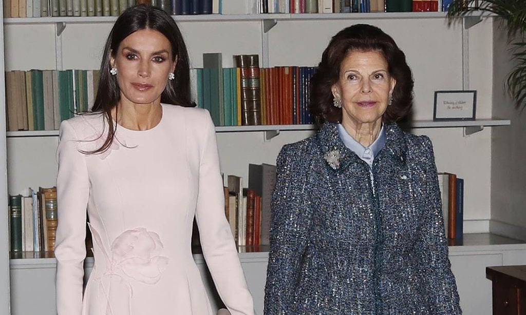 Reina Letizia y reina Silvia de Suecia