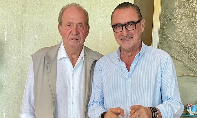 Rey Juan Carlos encuentro con Carlos Herrera en Abu Dabi