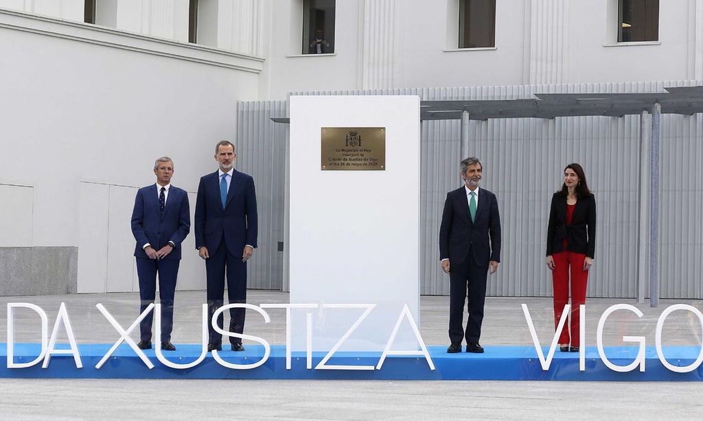 El rey Felipe en la inauguración de la ciudad de la Justicia de Vigo