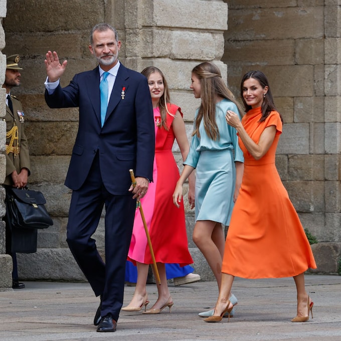 La princesa Leonor y la infanta Sofía vuelven a Santiago con los Reyes para hacer la Ofrenda al Apostol