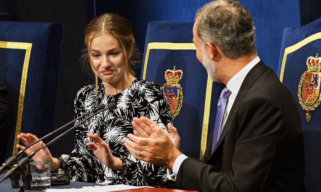 La divertida anécdota de la princesa Leonor al terminar su discurso tras un comentario del rey Felipe