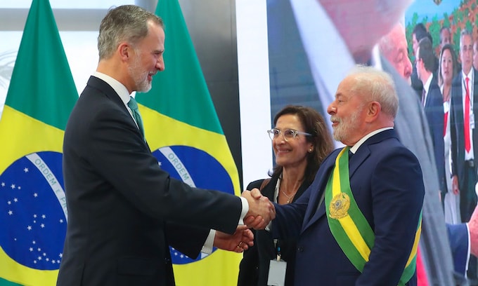 El rey Felipe en la toma de posesión del presidente de Brasil