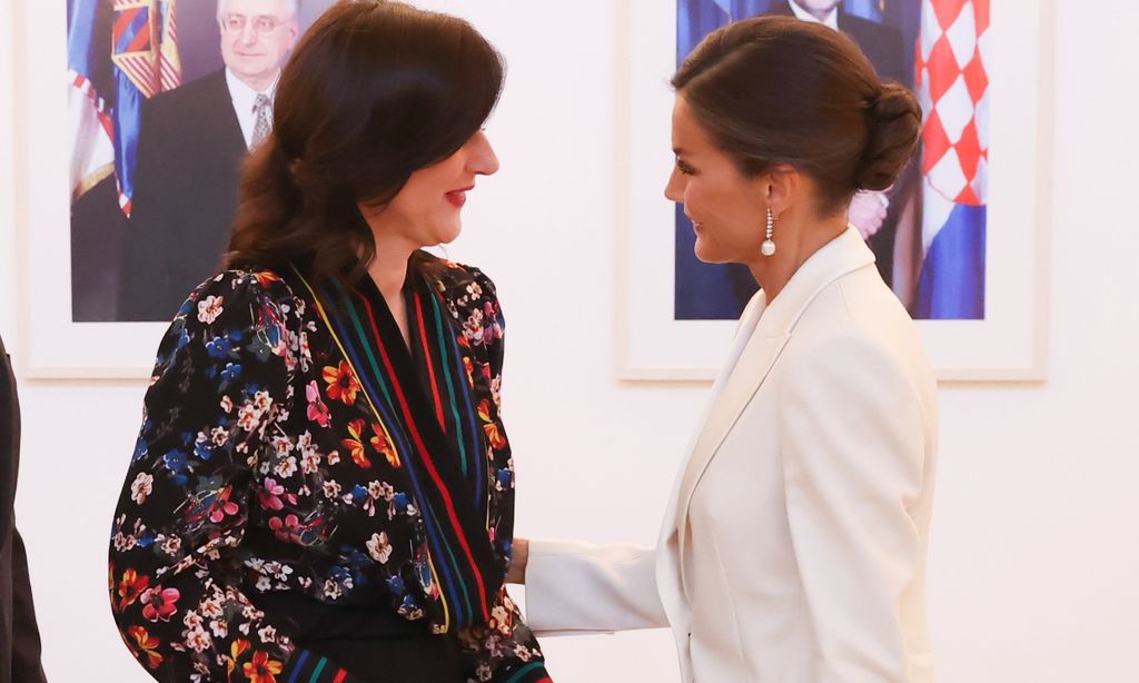 La cercanía de doña Letizia con la primera dama croata marca la cena de bienvenida en Zagreb