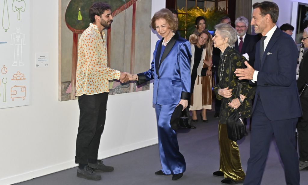 La reina Sofía, acompañada de Irene de Grecia, en los Premios BMW de Pintura en Madrid