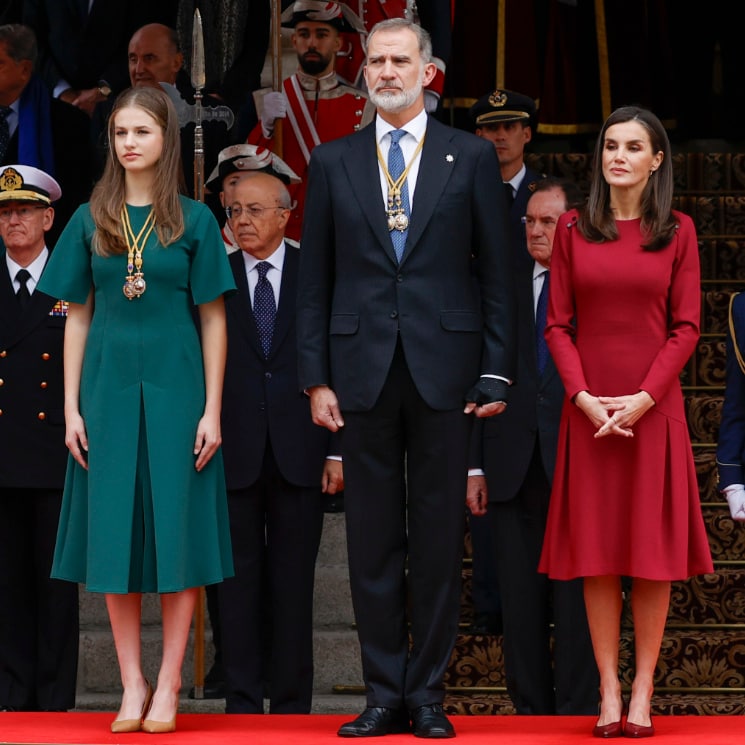 La princesa Leonor acompaña a los Reyes en la solemne apertura de la legislatura