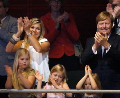 Máxima de Holanda y su familia asisten a un concierto por y para los niños
