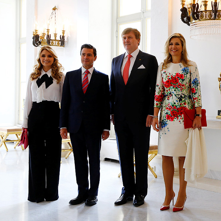 Los Reyes de Holanda reciben al presidente mexicano Peña Nieto y su mujer en su visita oficial a La Haya