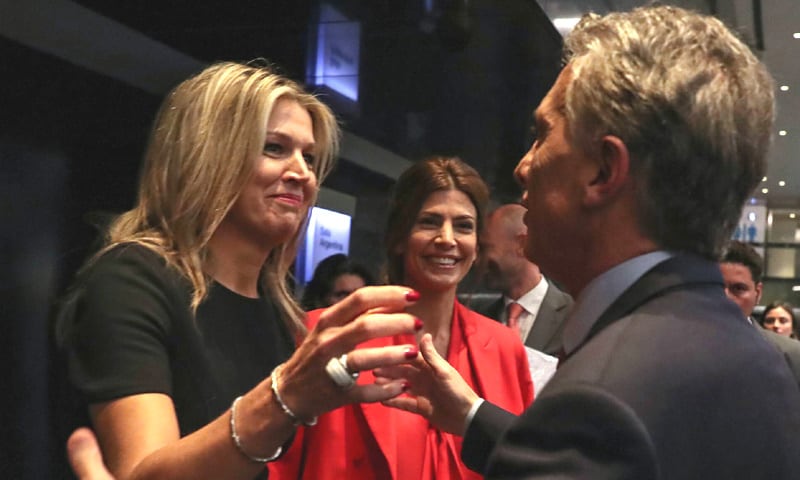 Máxima de Holanda, Juliana Awada y Mauricio Macri