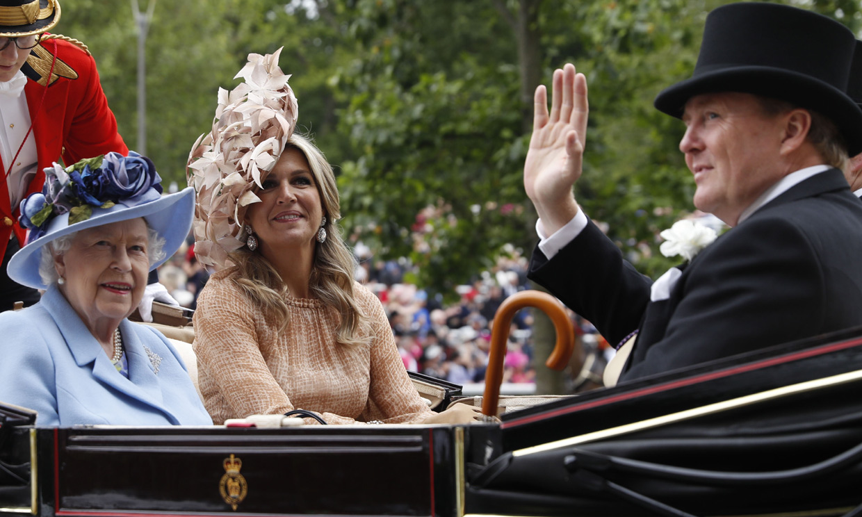 Guillermo y Máxima de Holanda, protagonistas del primer día de las carreras de Ascot