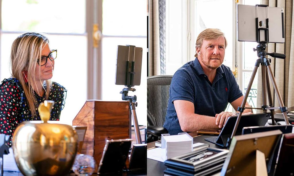 Los espectaculares despachos desde donde teletrabajan Guillermo y Máxima de Holanda