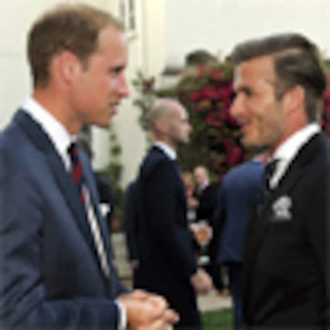 Tras asistir a su boda, David Beckham recibe a los duques de Cambridge a su llegada a Los Ángeles
