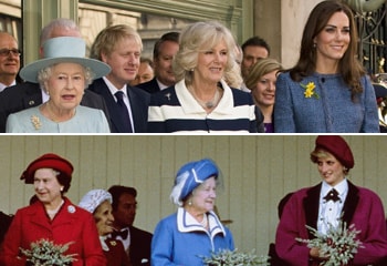 25 años más tarde, la imagen se repite con distintas damas de la Familia Real británica