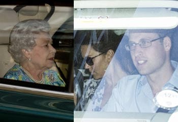 Los Duques de Cambridge y su bebé ponen rumbo a la casa de los Middleton tras recibir la visita de la Reina y el príncipe Harry