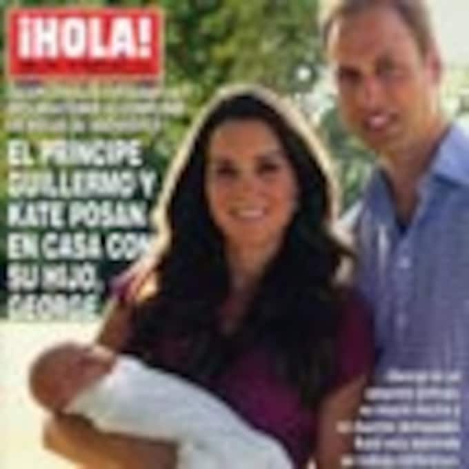 En ¡HOLA!: El príncipe Guillermo y Kate posan en casa con su hijo, George