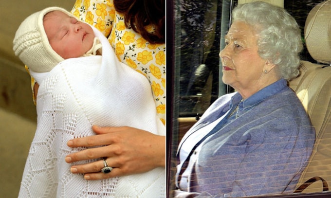  La reina Isabel ya conoce a su nueva bisnieta, la princesa Charlotte de Cambridge