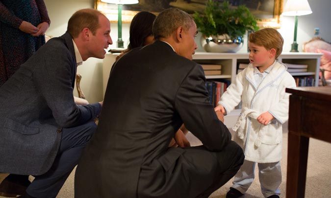 ¡Para comérselo! El día en que el príncipe George conoció a los Obama