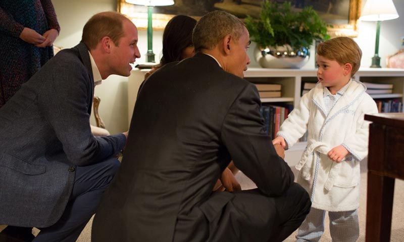 ¡Para comérselo! El día en que el príncipe George conoció a los Obama