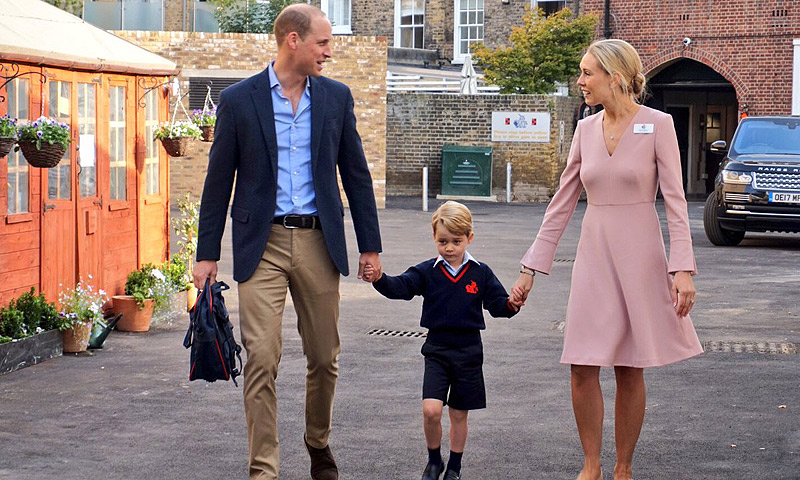 La Duquesa de Cambridge, la gran ausente en el primer día de colegio del príncipe George