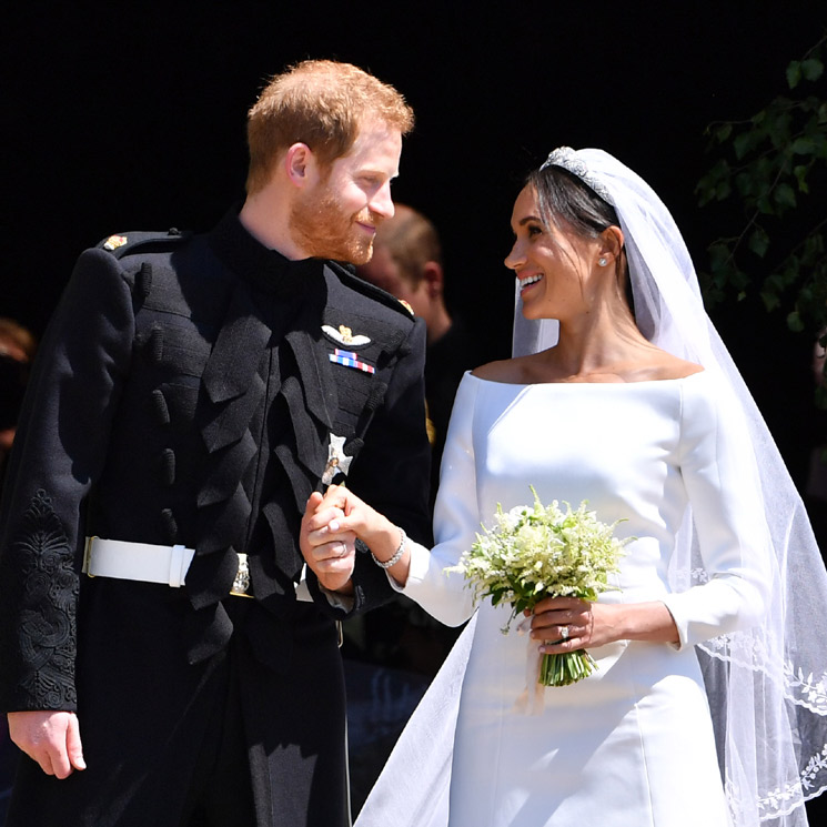 Meghan Markle revela el detalle azul de su vestido de novia que le recuerda su primera cita con Harry