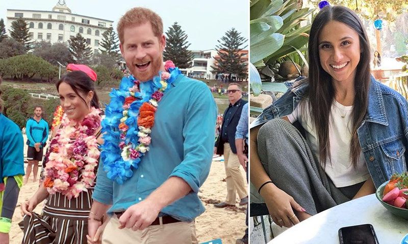 La divertida reacción de los Duques de Sussex al conocer a la doble australiana de Meghan