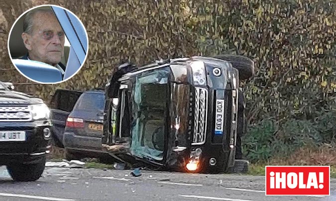 El Duque de Edimburgo, de 97 años, salió ileso y por su propio pie de este impactante accidente