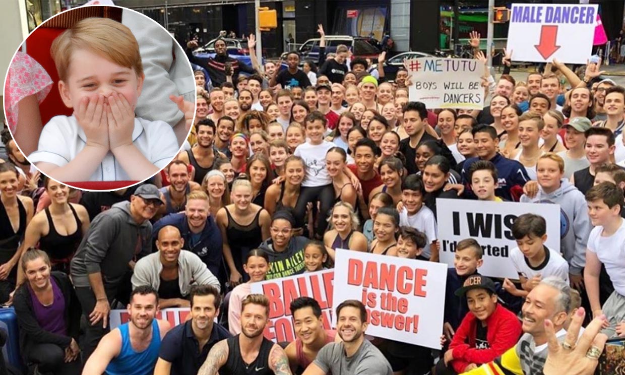 300 bailarines toman Times Square para defender la pasión por la danza del príncipe George