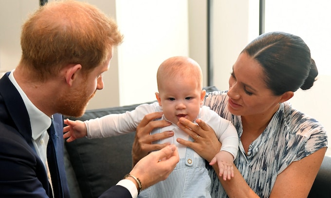 Harry, Meghan Markle y Archie
