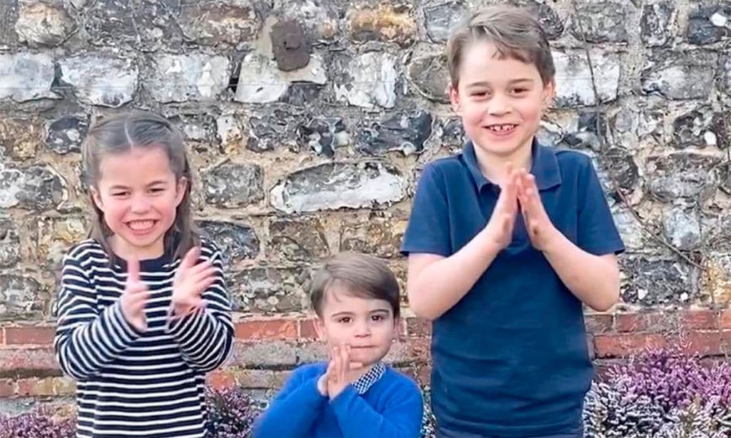 George, Charlotte y Louis de Cambridge se unen al aplauso solidario a todos los sanitarios