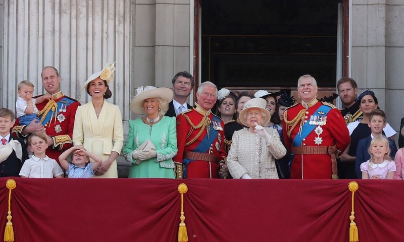 La Familia Real británica durante el Trooping the Colour 2019