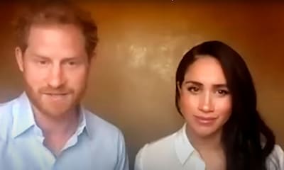 El príncipe Harry y Meghan Markle reaparecen juntos en una videollamada