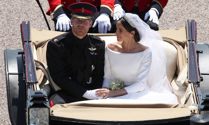 Meghan Markle y el príncipe Harry en su boda