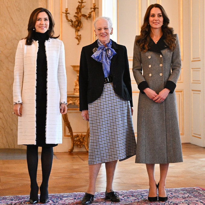 'Minicumbre royal' en Copenhague: la duquesa de Cambridge se reúne con la reina Margarita y la princesa Mary