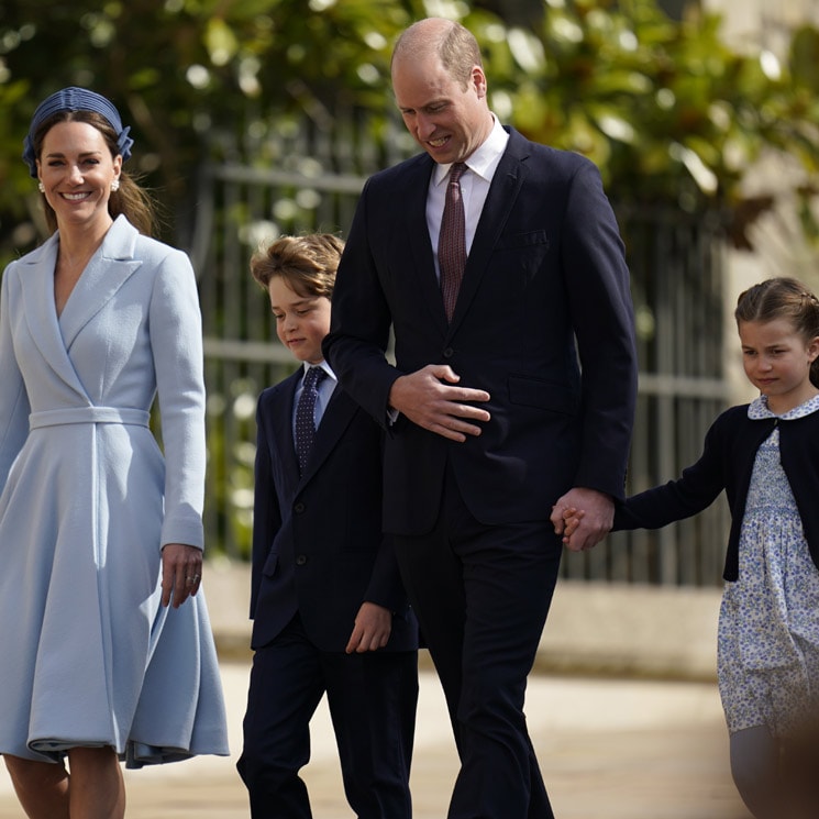 George y Charlotte de Cambridge, junto a sus primos, protagonistas de la misa de Pascua en Windsor