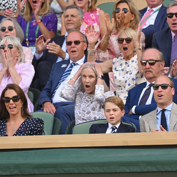 Así sufre y se entusiasma George de Cambridge, por primera vez en Wimbledon, viviendo la frenética final