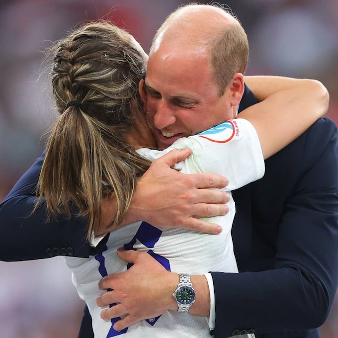 ¡Todo un forofo! Los momentos más espontáneos y divertidos del príncipe Guillermo en la final de la Eurocopa femenina