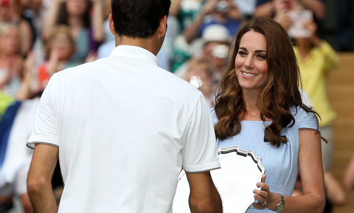 La duquesa de Cambridge y Roger Federer