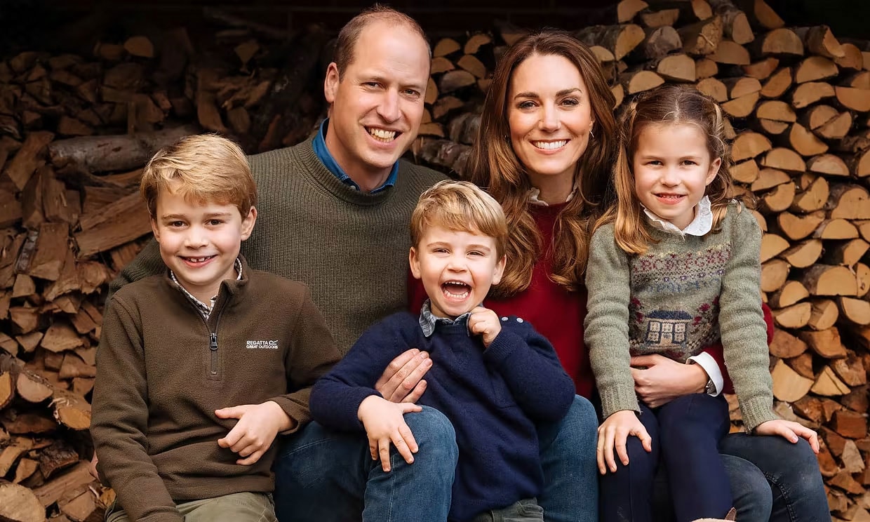 Los duques de Cambridge y sus hijos, George, Charlotte y Louis