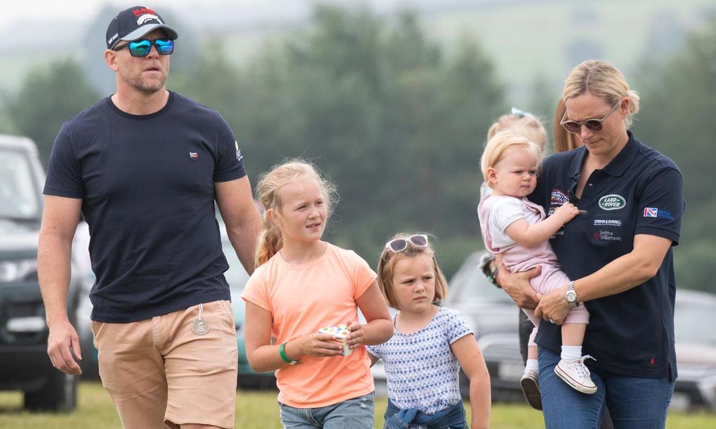 Mike Tindall con su familia