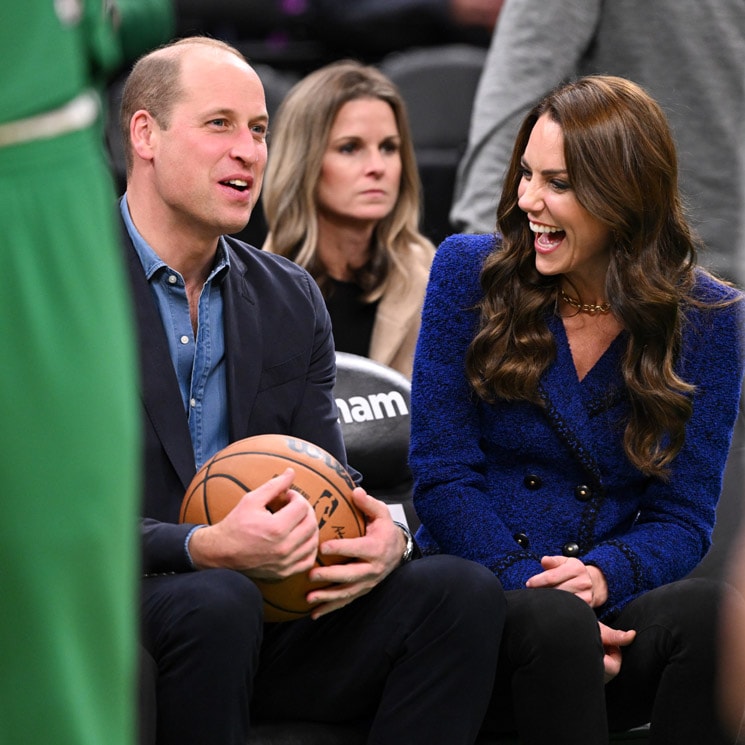 Los príncipes de Gales sorprenden en la NBA acudiendo a un partido de los Celtics