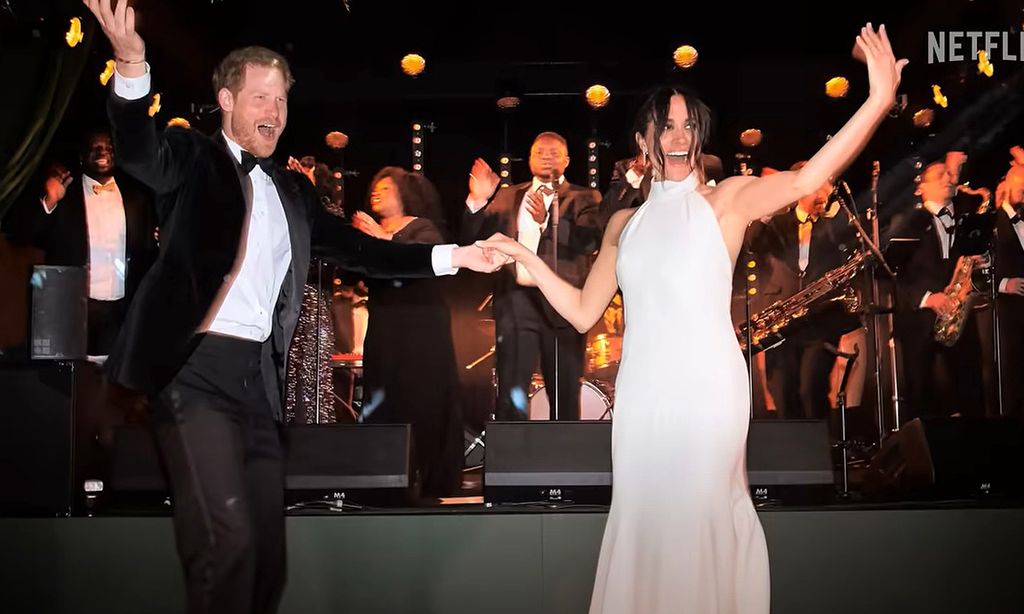 Meghan Markle y el príncipe Harry bailando en su boda 