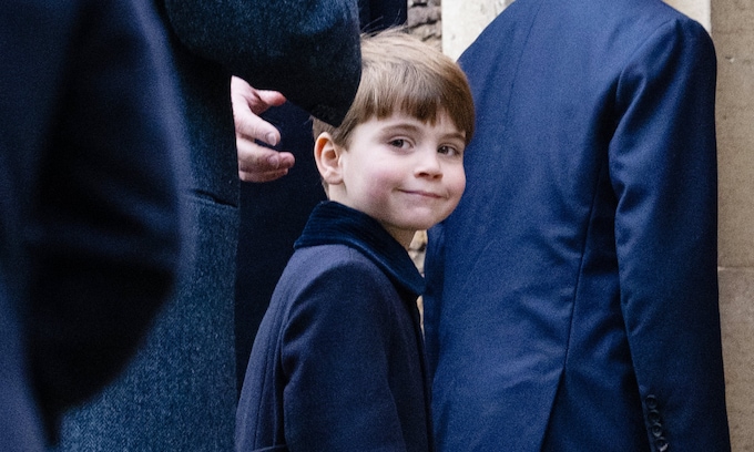 El príncipe Louis en la misa de Navidad