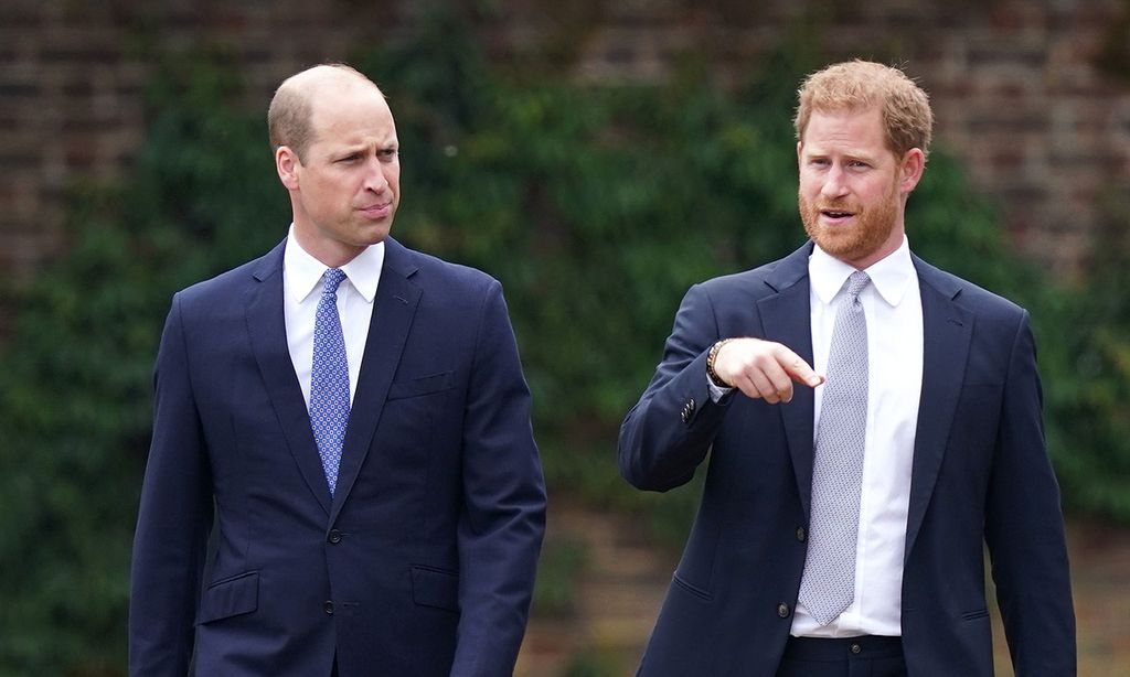 Príncipe Harry y Príncipe Guillermo en un acto homenaje a Diana de Gales 