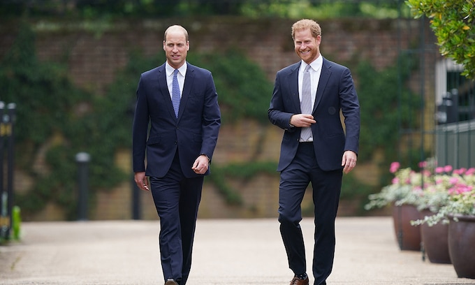 Los príncipes Harry y Guillermo de Inglaterra, unidos por Diana de Gales