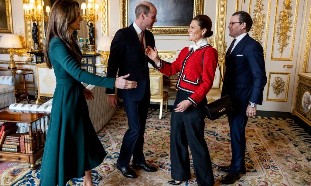 Kate Middleton y el príncipe Guillermo con Victoria y Daniel de Suecia 
