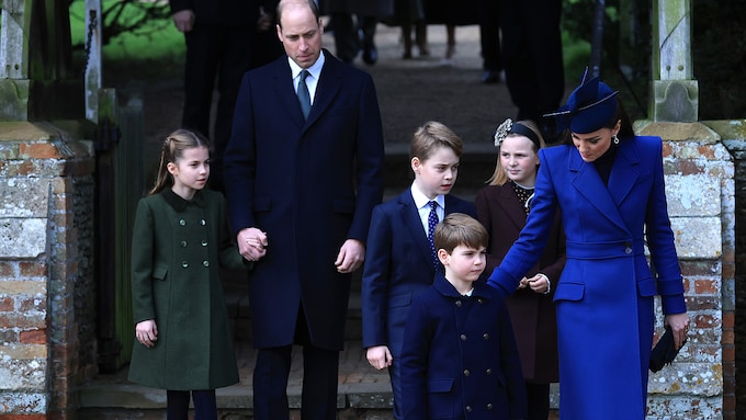 Príncipes de Gales con sus hijos