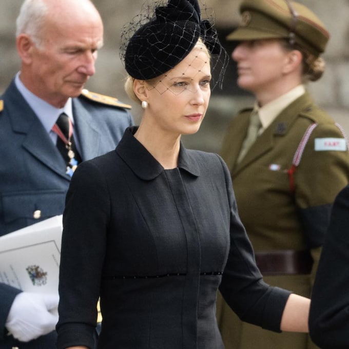 Lady Gabriella Windsor despide a su marido Thomas Kingston en un funeral al que ha acudido el príncipe Guillermo