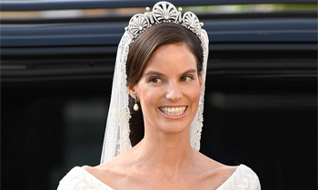 La historia de la tiara Kisnky que ha lucido María Astrid de Liechtenstein en su boda