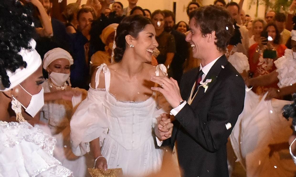Josef-Emanuel de Liechtenstein y Claudia Echavarría en su boda