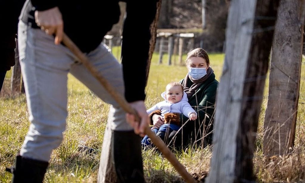 Guillermo y Stephanie de Luxemburgo pasan una jornada en el campo junto al pequeño Charles