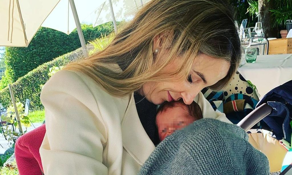 Tessy de Luxemburgo se lleva a su hijo al trabajo una semana después de ser mamá